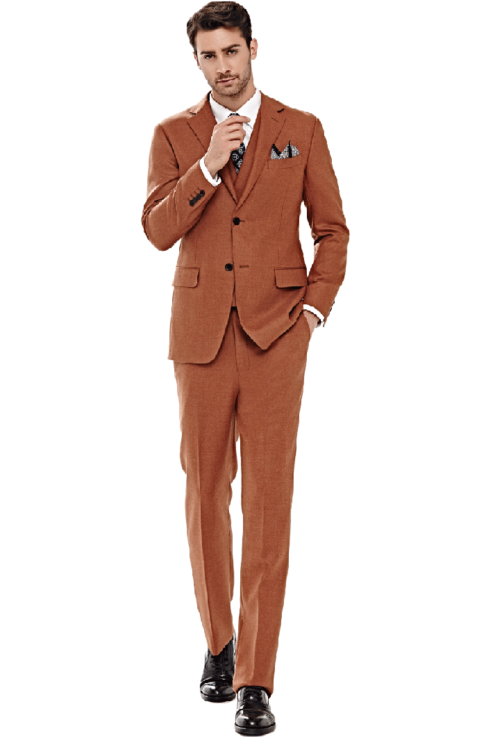 磚紅色休閑套裝