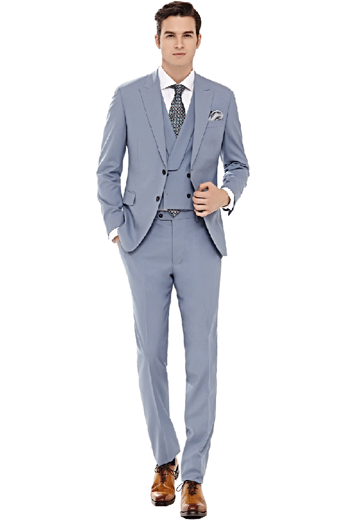 淺灰色休閑套裝