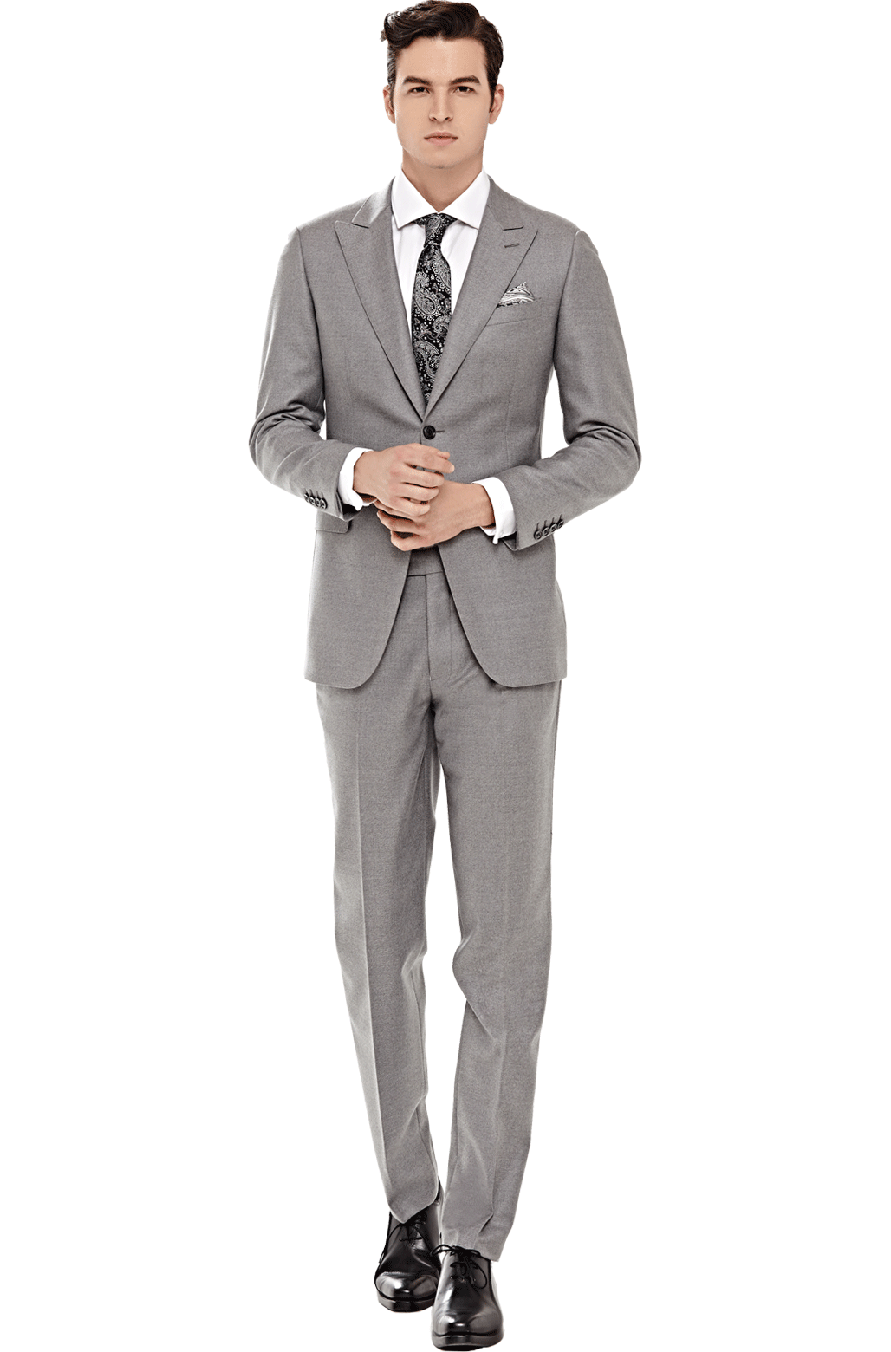 淺灰色休閑套裝