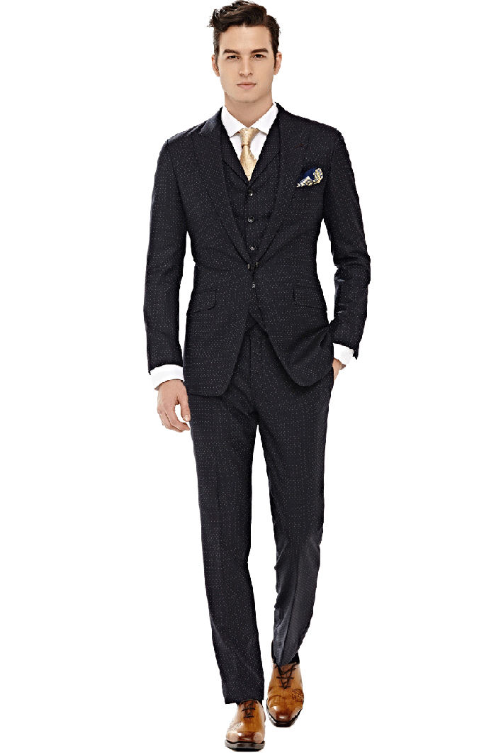 黑色波點西服套裝